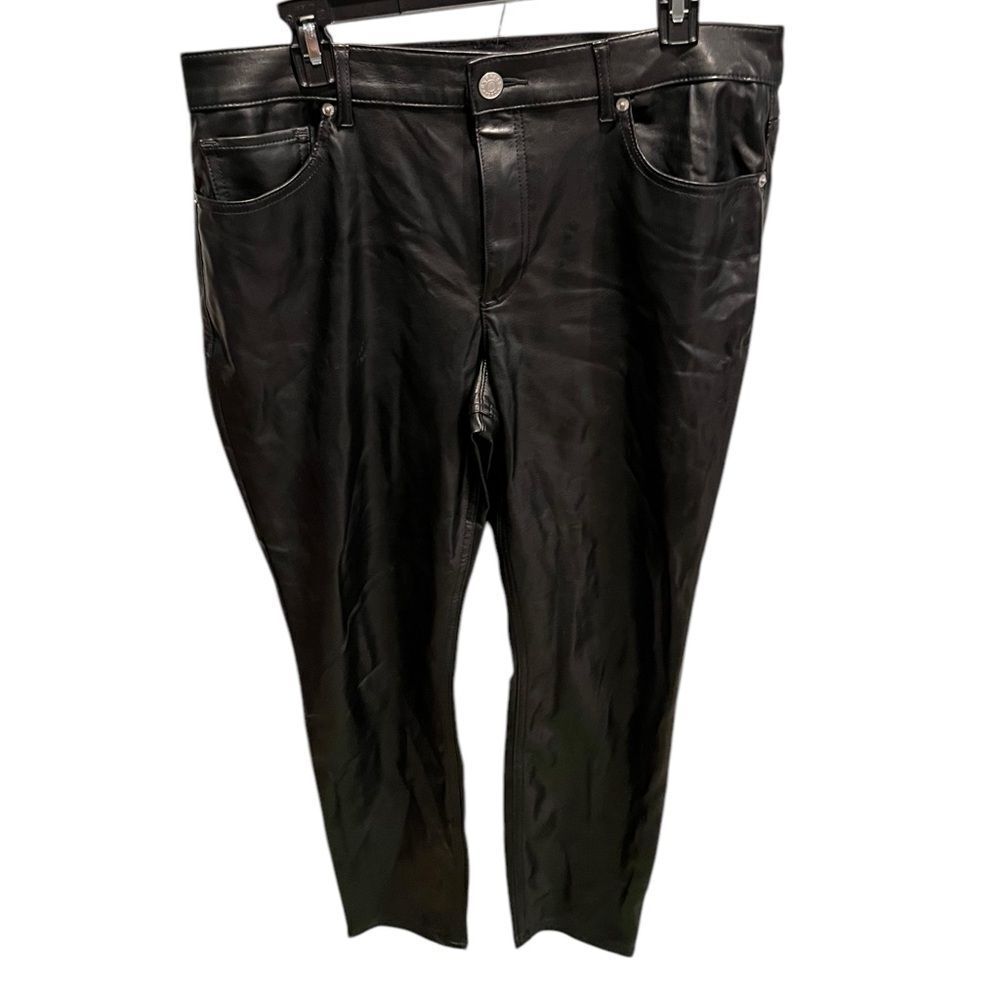 Express Faux Leather High Rise Ankle Legging Pants Black‎ 12R 90094